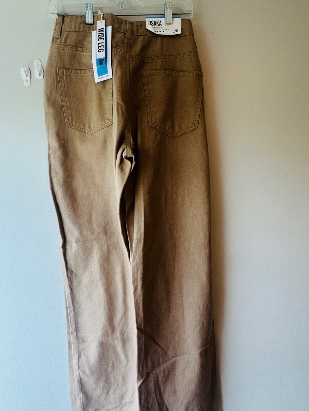 Refuge Denim Wide Leg Men's Pants in Khaki